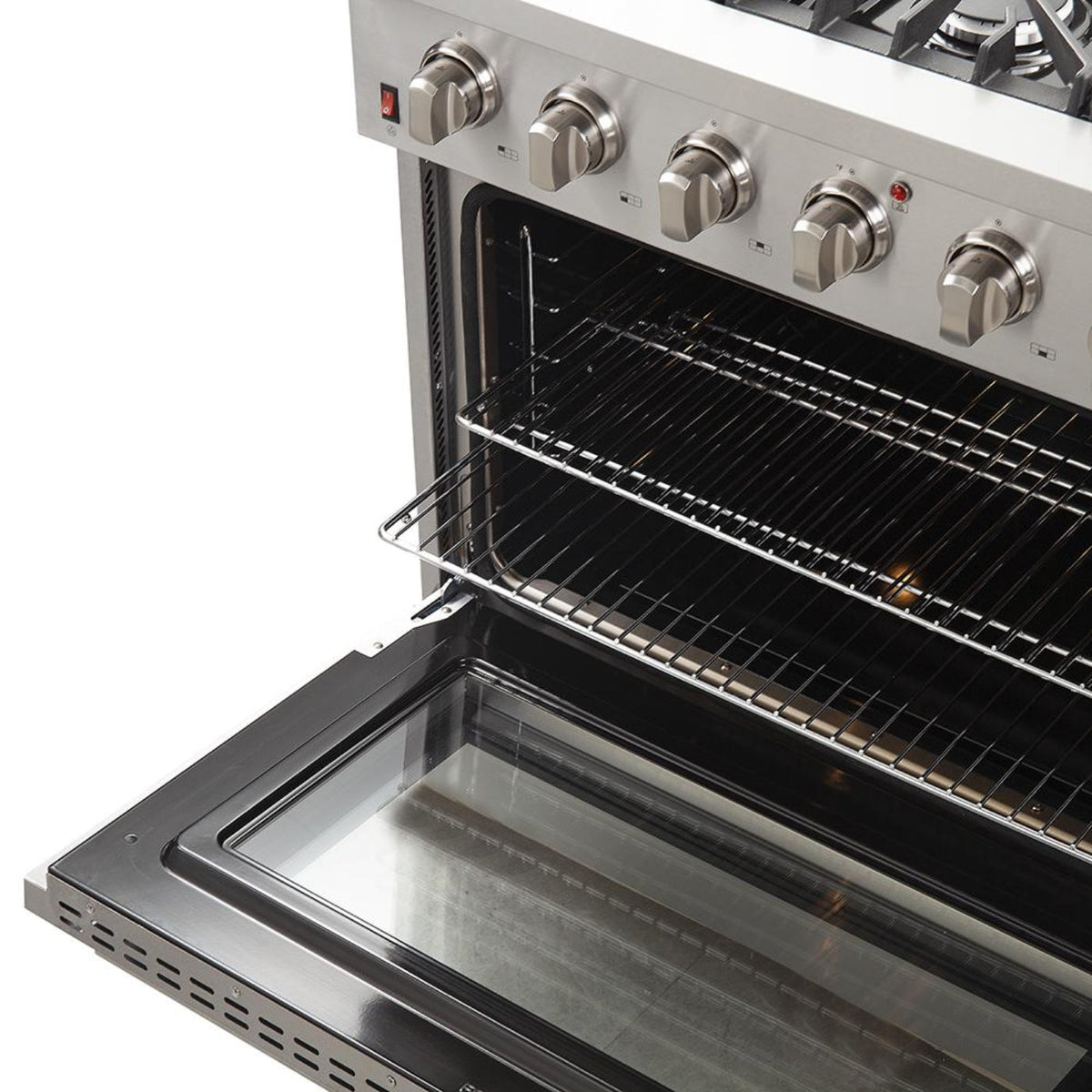 Forno 2-Piece Appliance Package - 36-Inch Gas Range & Wall Mount Hood with Backsplash in Stainless Steel - APH2-6244-36