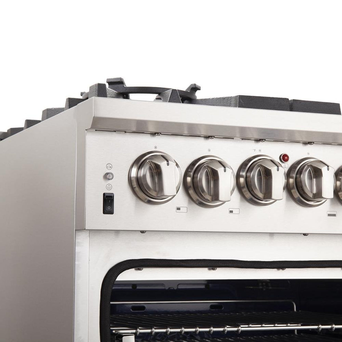 Forno 5-Piece Pro Appliance Package - 30-Inch Gas Range, Refrigerator, Wall Mount Hood with Backsplash, 24-Inch Microwave Drawer, & 3-Rack Dishwasher in Stainless Steel - AP5-6260-30-MWD