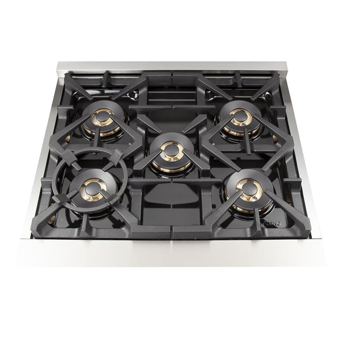 Forno 4-Piece Pro Appliance Package - 30-Inch Gas Range, 36-Inch Refrigerator Wall Mount Hood, & 3-Rack Dishwasher in Stainless Steel - APR4-6260-30-H