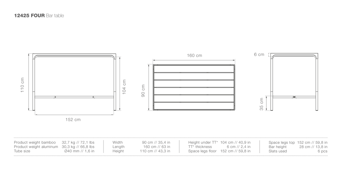 HOUE FOUR Bar Table