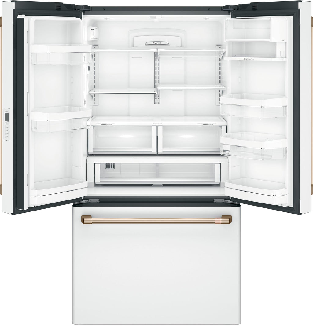 CAFE CWE23SP4MW2 CAFé™ ENERGY STAR® 23.1 Cu. Ft. Smart Counter-Depth French-Door Refrigerator White