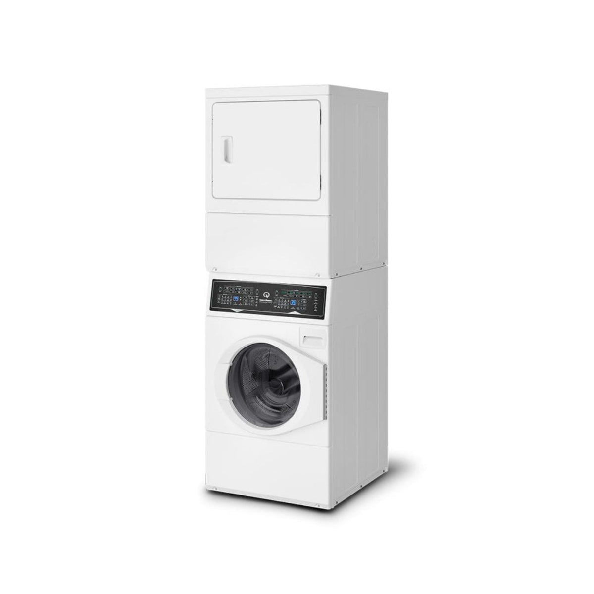 SPEED QUEEN SF7008WG SF7 Stacked White Washer - Gas Dryer with Pet Plus Sanitize Fast Cycle Times  - SF7008WG