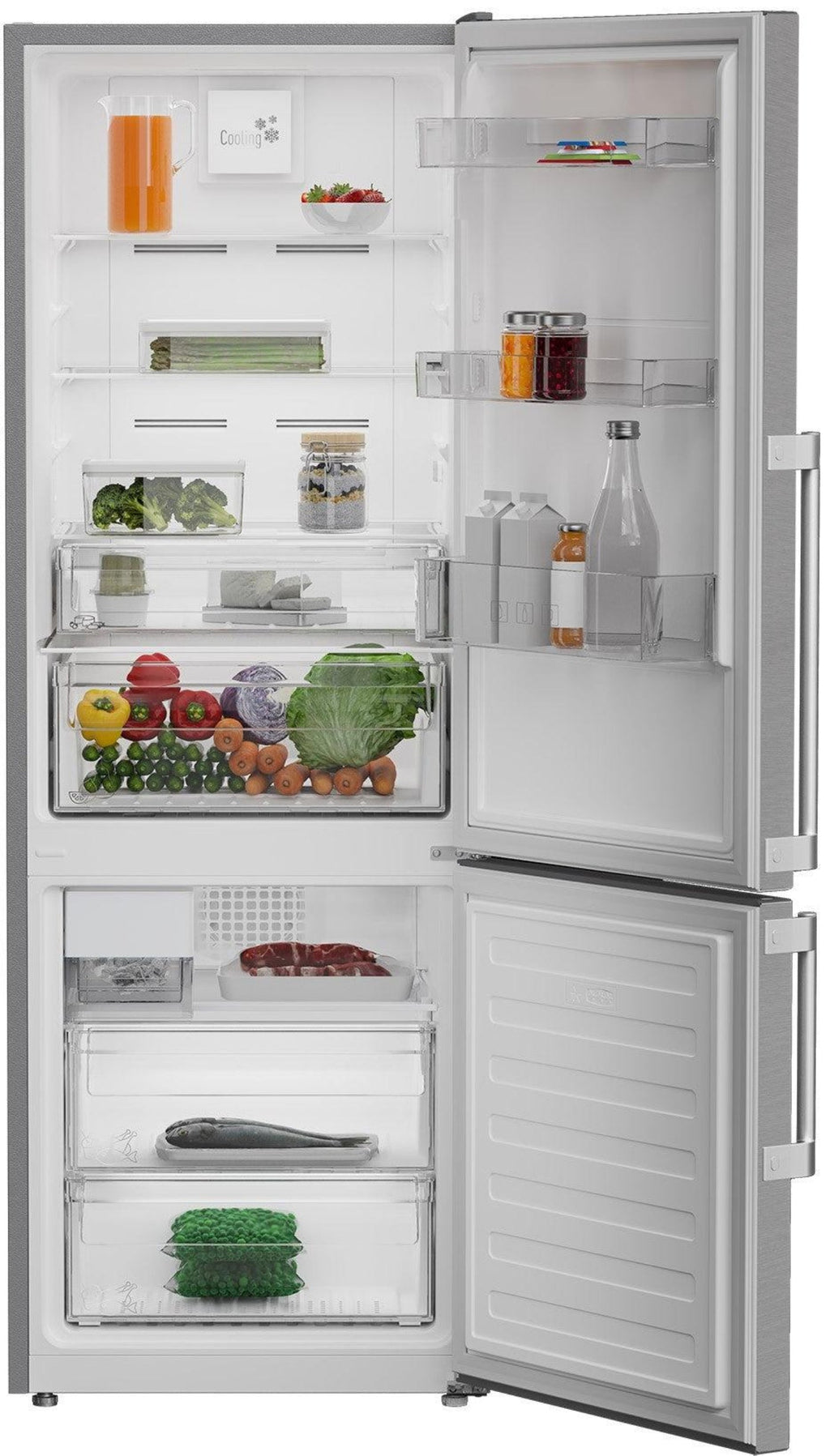 BLOMBERG APPLIANCES BRFB1046SS 24" Counter-Depth Bottom Freezer Refrigerator With Ice Maker in Stainless Steel With Gray Case - BRFB1046SS