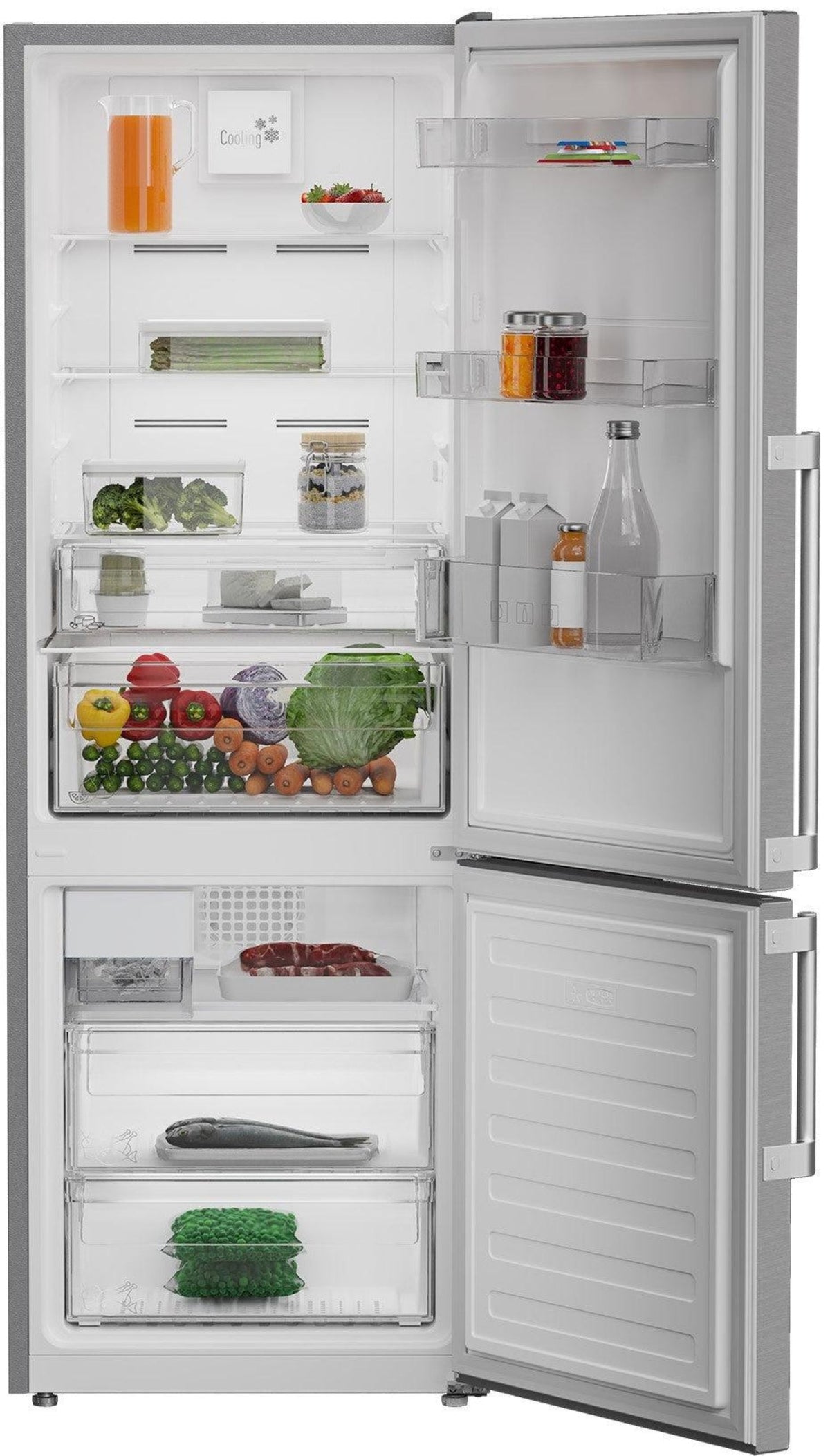 BLOMBERG APPLIANCES BRFB1046SS 24" Counter-Depth Bottom Freezer Refrigerator With Ice Maker in Stainless Steel With Gray Case - BRFB1046SS