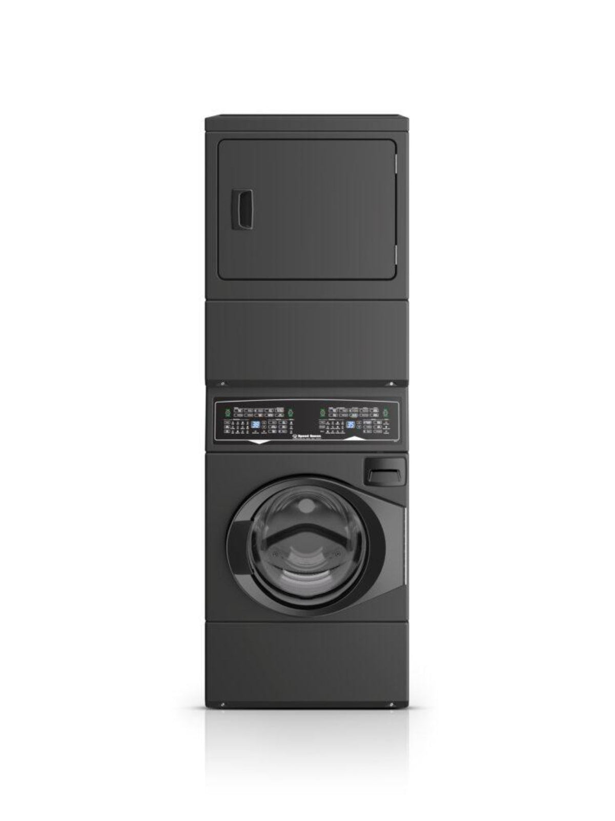 SPEED QUEEN SF7008BE SF7 Stacked Washer - Electric Dryer with Pet Plus™Sanitize Fast Cycle Times Black - SF7008BE