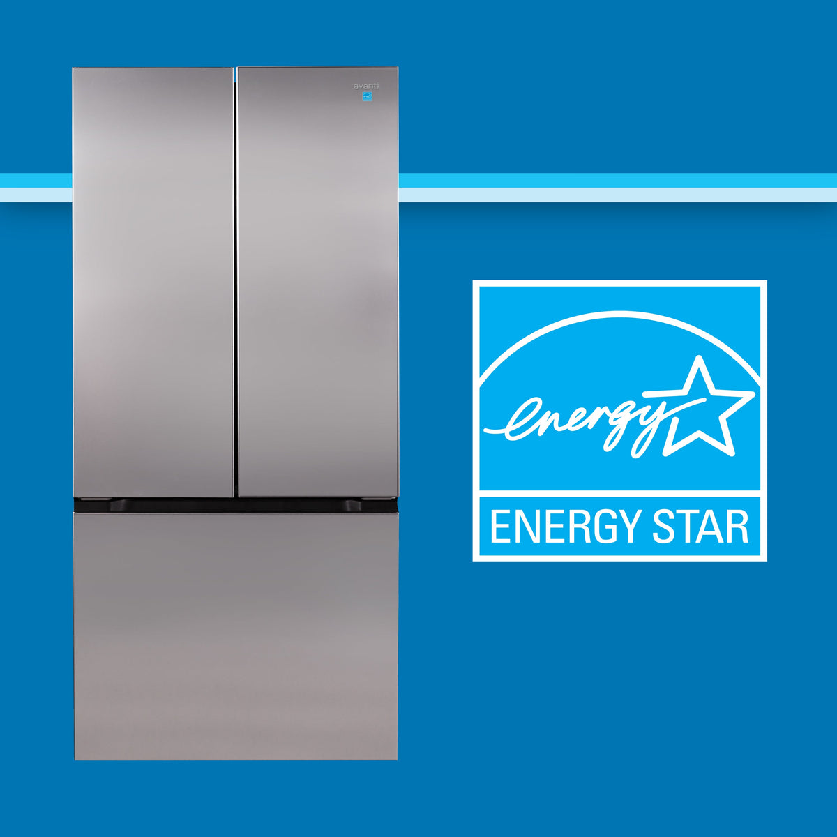 Avanti Frost Free French Door Refrigerator, 17.5 cu. ft. - FFFDS175L3S