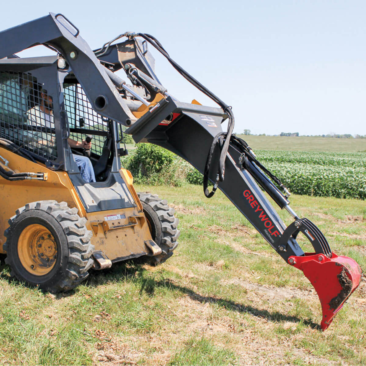 Grey Wolf Skid Steer Backhoe Attachment  - (1065)