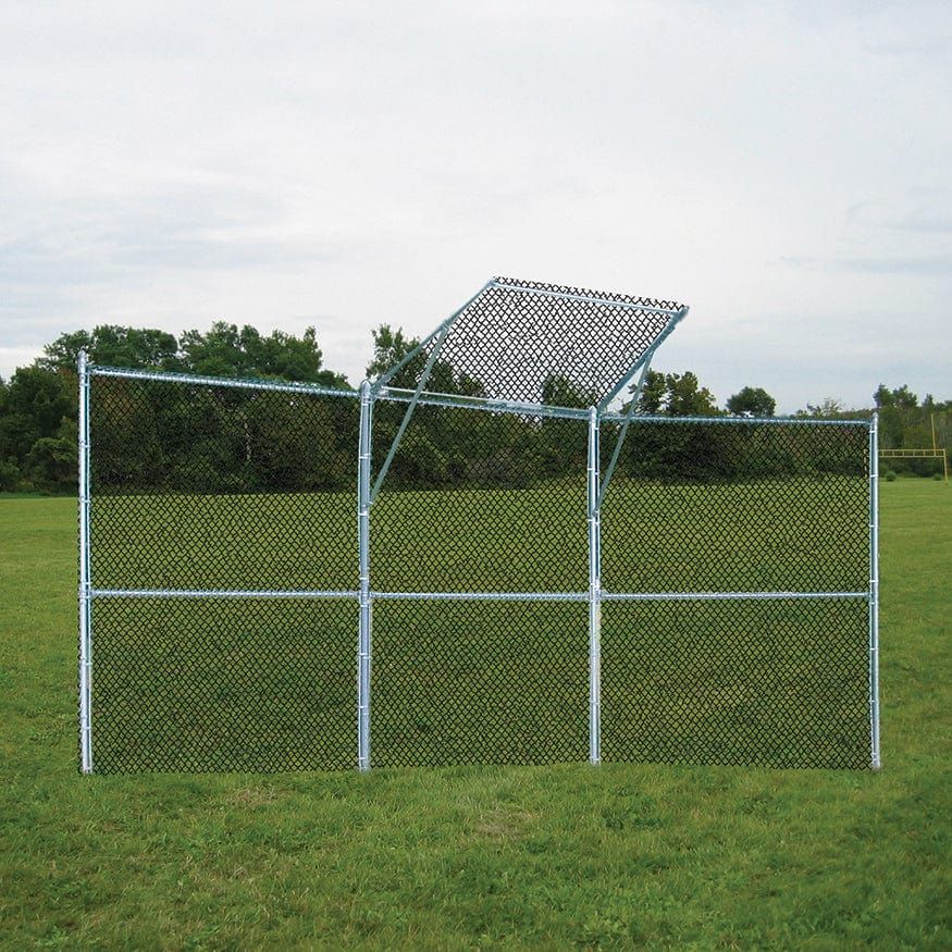 Jaypro Backstop Fence (3 Panel, 1 Center Overhang) - Permanent - BSP-30-6