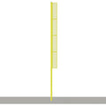 Jaypro Baseball Foul Poles - Professional (30') - (Surface Mount) (Yellow) - BBFP-30SM