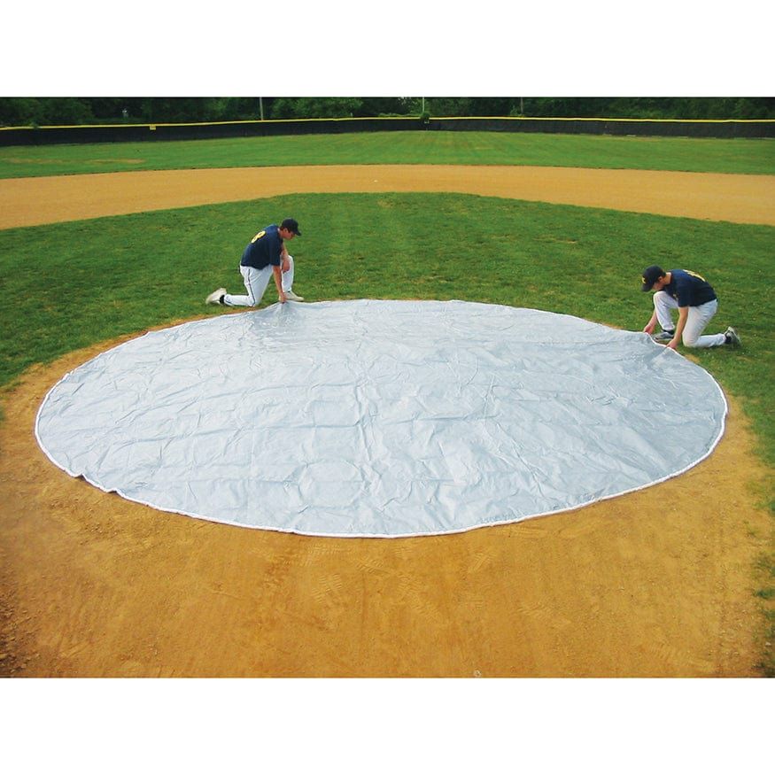 Jaypro Baseball Tarp with Weighted Hem (18' Round - 6 oz. Polyethylene) - WWMC