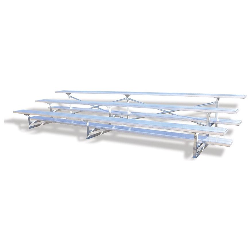 Jaypro Bleacher - 15' (3 Row - Single Foot Plank) - All Aluminum - BLCH-3AL