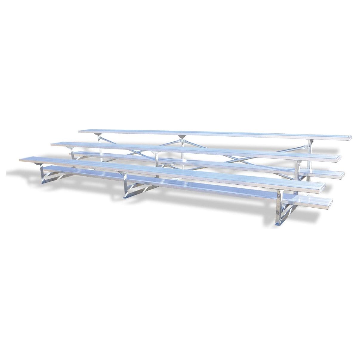 Jaypro Bleacher - 15' (3 Row - Single Foot Plank) - Standard, Outdoor - BLCH-3
