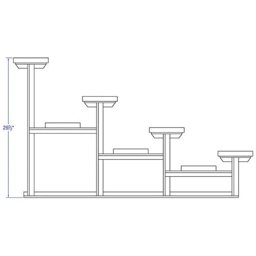 Jaypro Bleacher - 27' (4 Row - Single Foot Plank) - All Aluminum - BLCH-427AL
