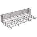 Jaypro Bleacher - 27' (5 Row - Single Foot Plank with Guard Rail) - Enclosed - BLCH-527GR