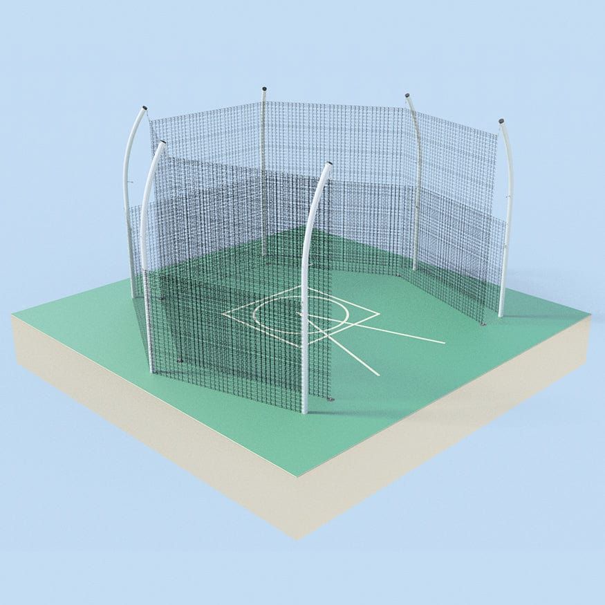 Jaypro Discus Cage (with Cage Net & Barrier Net - No Ground Sleeves) - DCHS-35BN