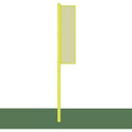 Jaypro Foul Poles - Collegiate (Surface Mount) (12') - (Yellow) - BBSBFP-12SM