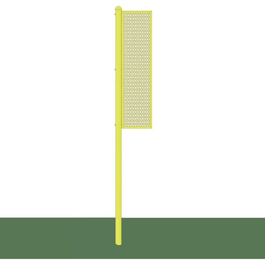 Jaypro Foul Poles - Collegiate (Surface Mount) (12') - (Yellow) - BBSBFP-12SM