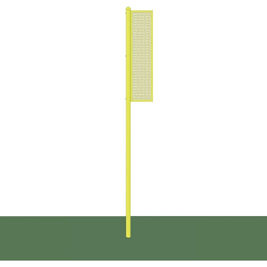 Jaypro Foul Poles - Collegiate Surface Mount (15') (Yellow) - BBSBFP-15SM