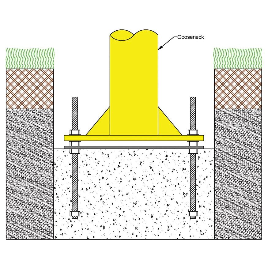 Jaypro Max-1 Football Goal Posts 30' Uprights 6' Offset (Leveling Plate)