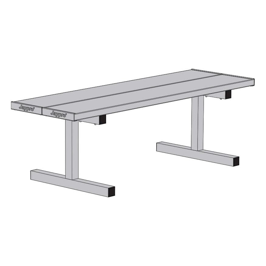 Jaypro Portable Courtside Bench - 5 ft. (Double Plank) - DPB50