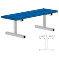 Jaypro Portable Courtside Bench - 5 ft. (Double Plank)(Powder Coated) - DPB50PC
