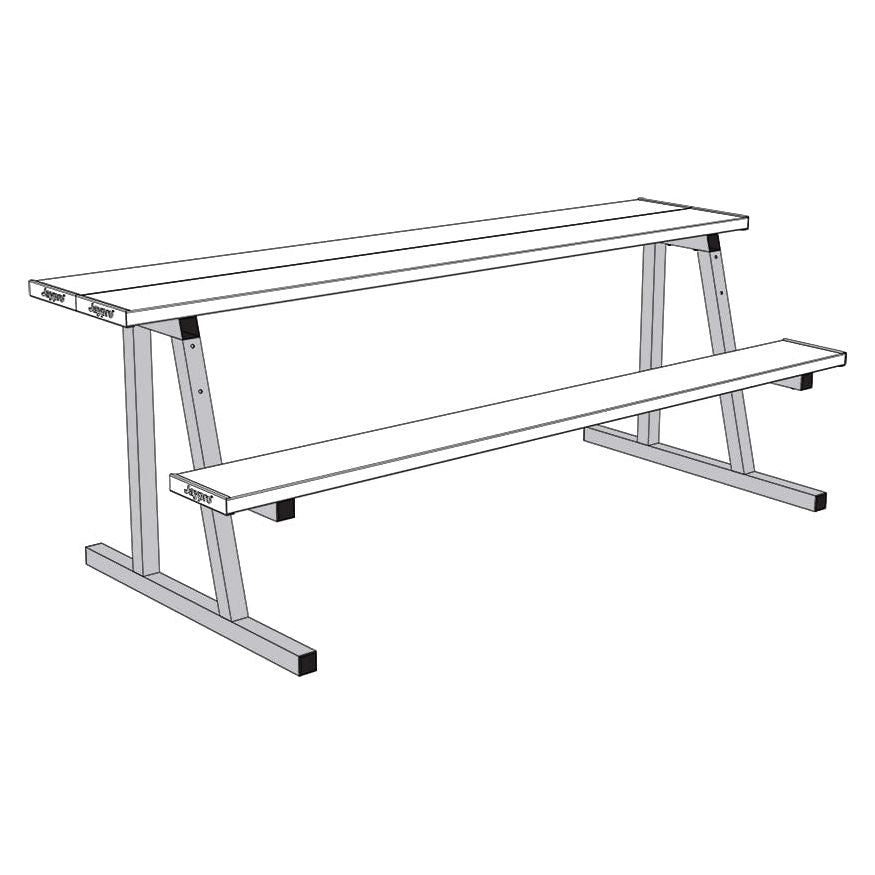Jaypro Scorer Table (Outdoor) with Bench - 7-1/2' - Portable - ST75