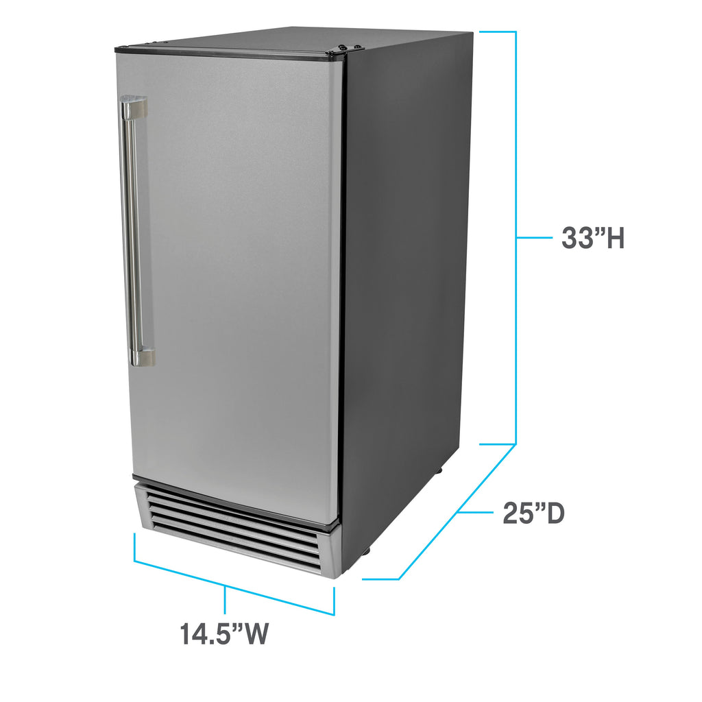 Avanti ELITE Built-in or Freestanding Ice Maker, 15" - IME49U3S-IS