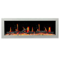 Litedeer Homes Gloria II 58" Smart Electric Fireplace with App Driftwood Log & River Rock White ZEF58VW