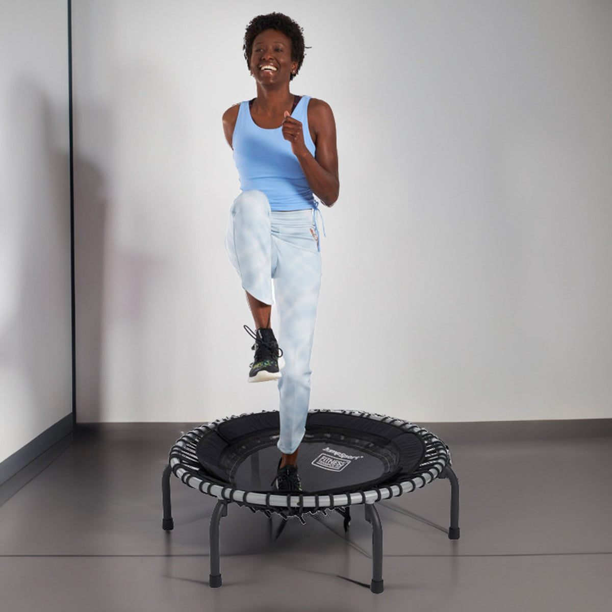 Disc-O-Bed JumpSport 370 Home Gym 39" Heavy Duty Fitness Trampoline with 4-In-1 DVD, Black - 168416