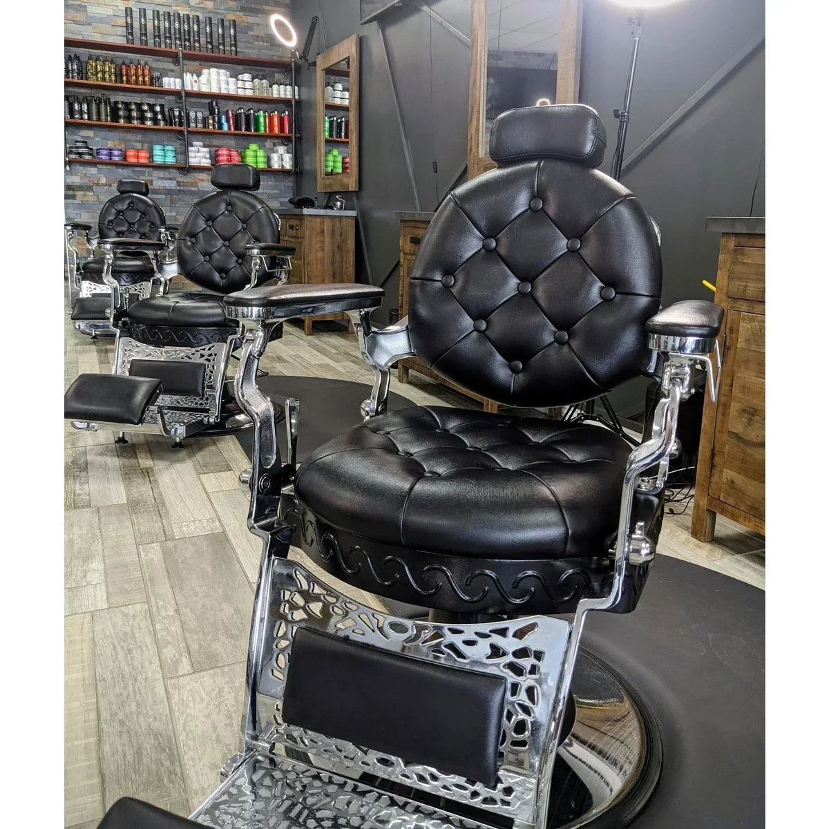 SALON EQUIPMENT PACKAGE - SHAMPOO STATION & STYLING CHAIR IN CAMEL - HON-PKG-CAM-BWSH-SYCHR-KIT