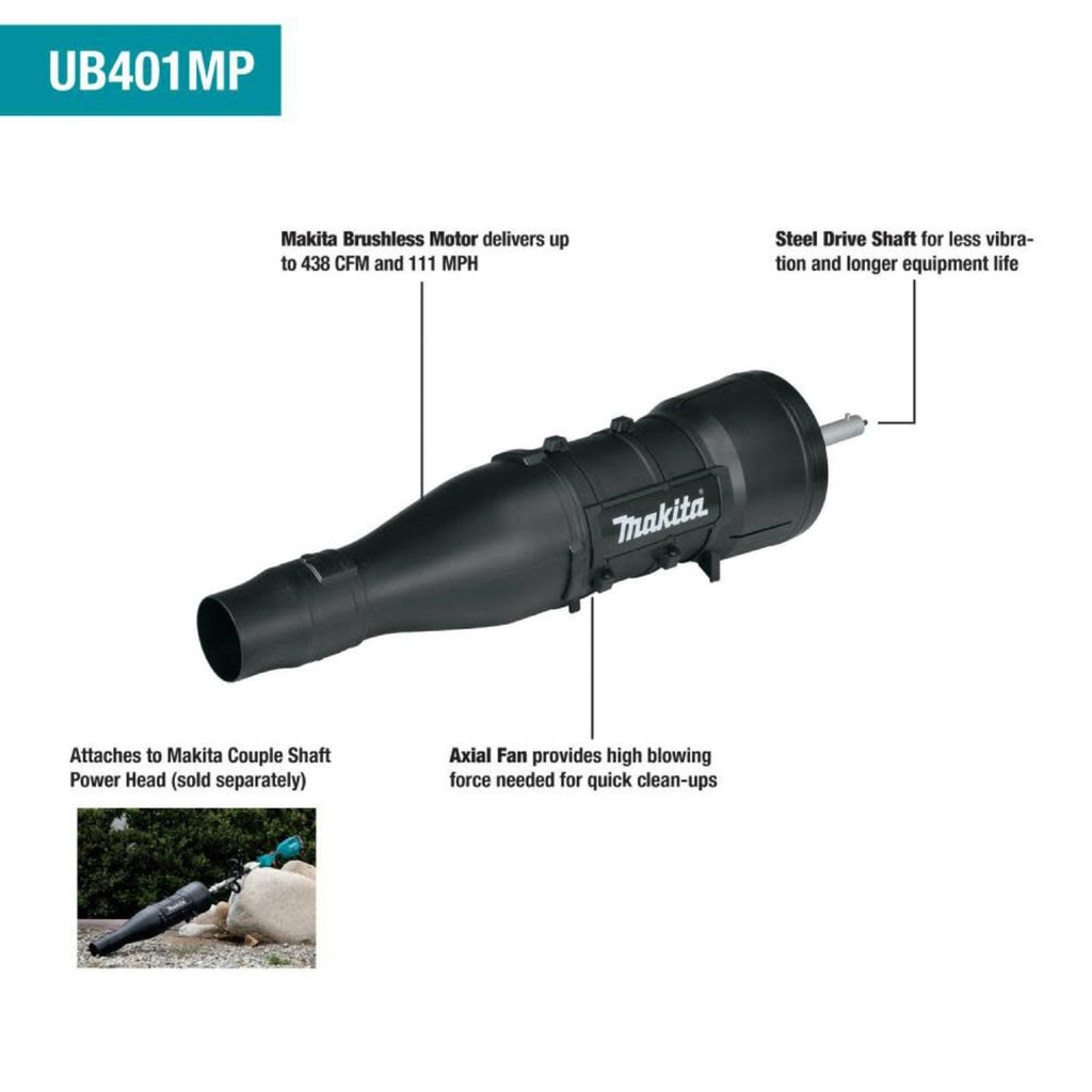 Makita 18V LXT Lithium-Ion Brushless Cordless Couple Shaft Power Head Kit w/ 13" String Trimmer & Blower Attachments (4.0Ah) - XUX02SM1X3