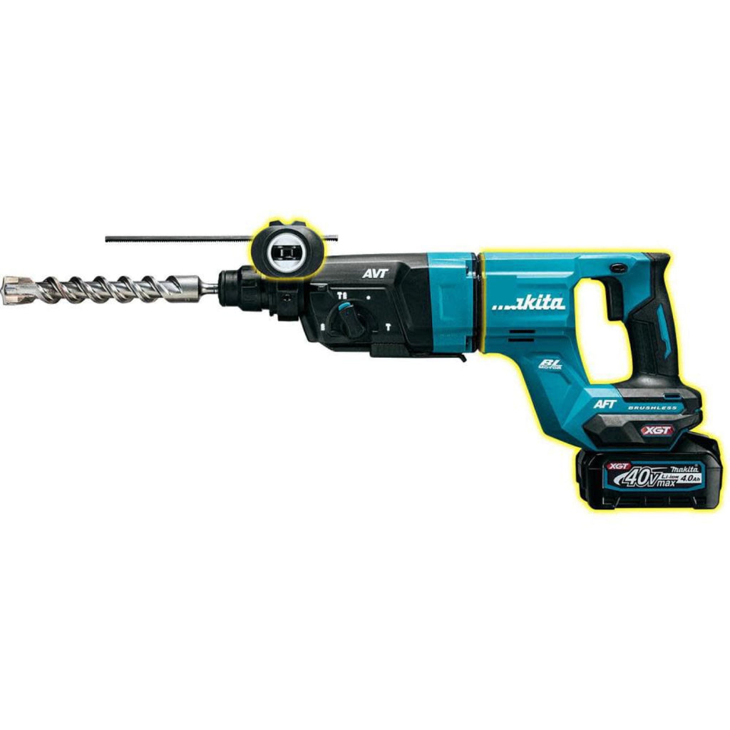 Makita 80V Max (40V Max X2) XGT Brushless 28 lb. AVT Demolition Hammer Kit, accepts SDS-MAX bits, AWS Capable & FREE Makita GRH07M1 - GMH02PM