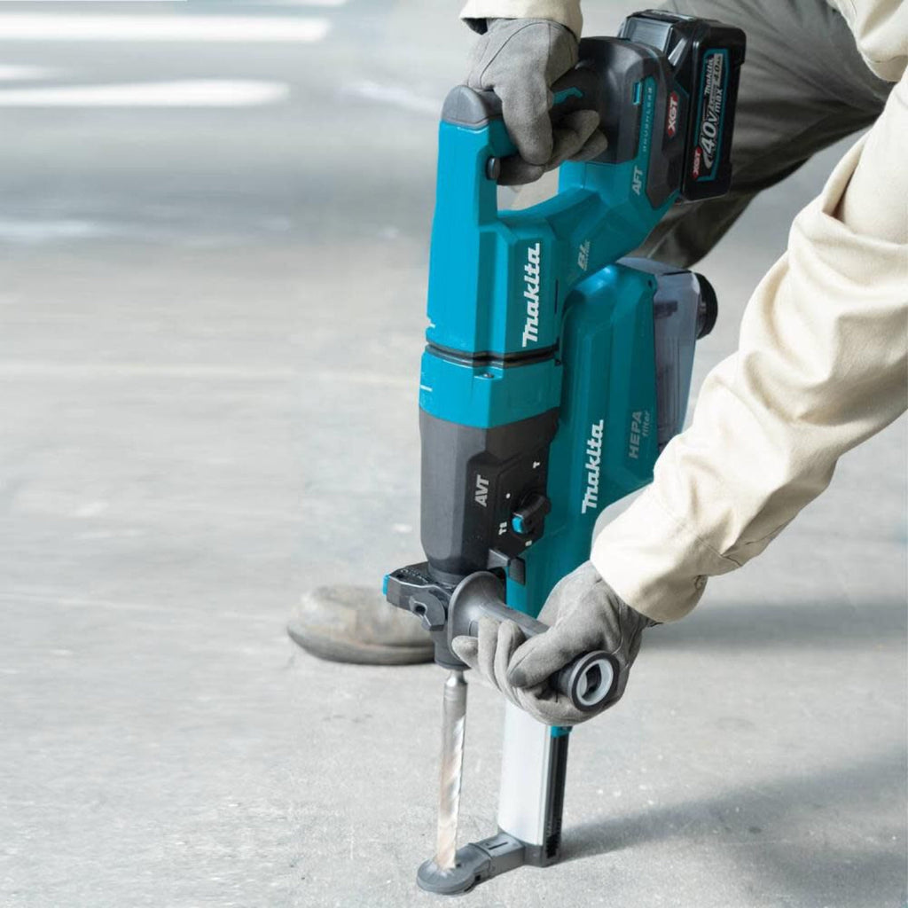 Makita 40V Max XGT️ 1-1/8in AVT Rotary Hammer Kit with Dust Extractor & FREE Makita GRH07ZW - GRH07M1W