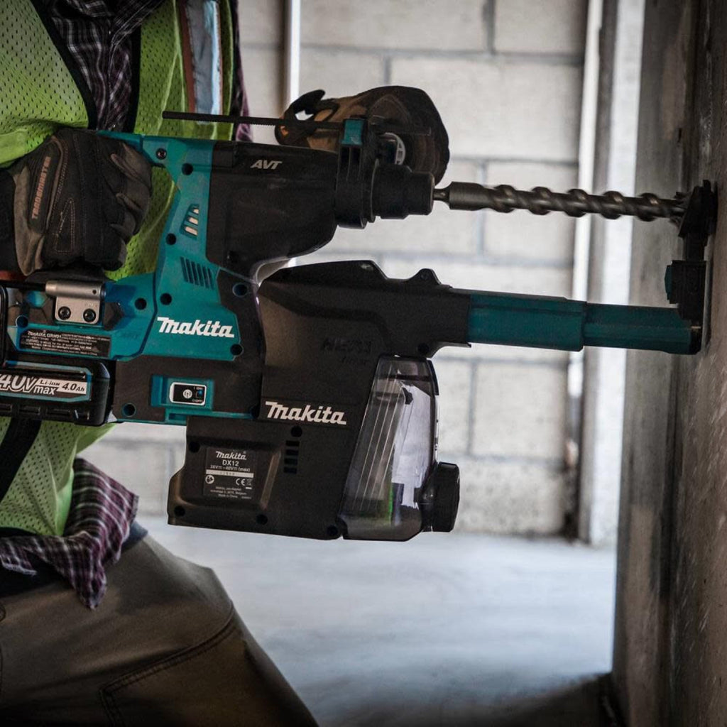 Makita 40V Max XGT️ Rotary Hammer Kit 1-1/8In AVT with Dust Extractor - GRH01M1W