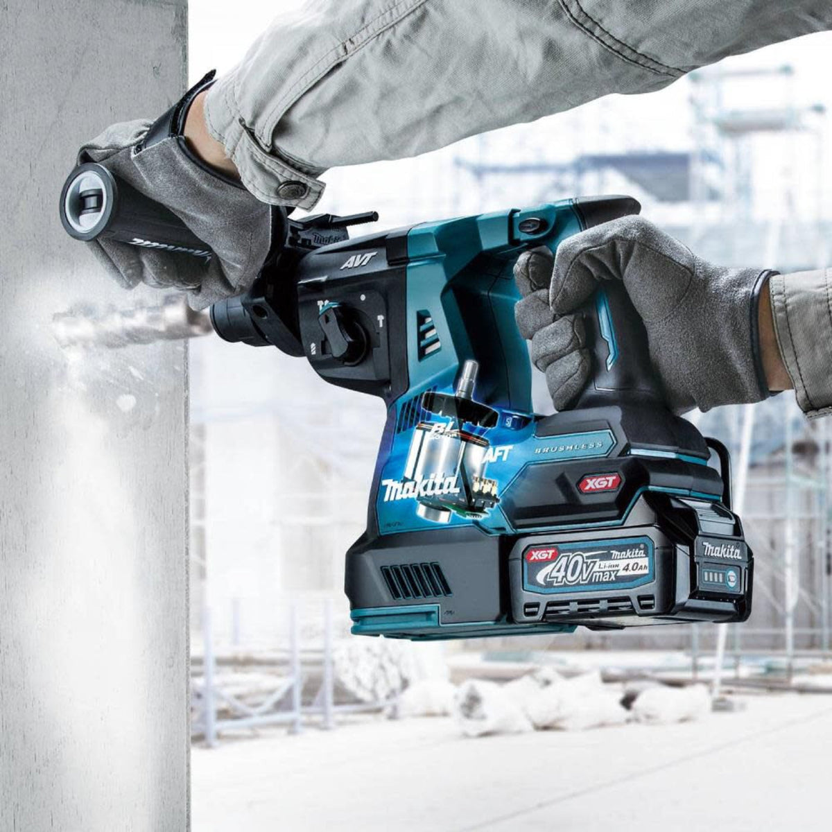 Makita 40V Max XGT️ Rotary Hammer Kit 1-1/8in AVT - GRH02M1