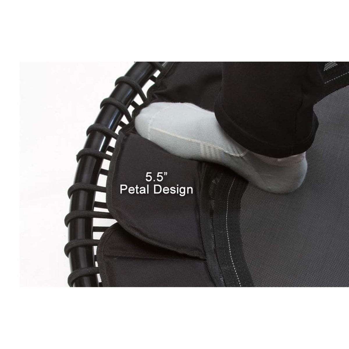 Disc-O-Bed JumpSport 250 Fitness Rebounder Mini Trampoline & Handle Bar Accessory, Black - 250098