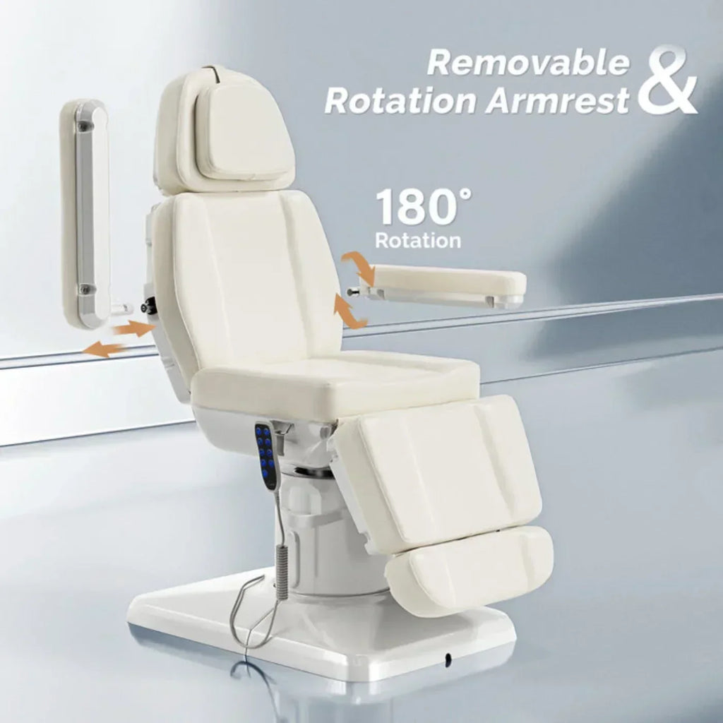 OmySalon 73in Multi-function 120° Rotation Electric Remote One-touch Operate 3 Motors Facial Massage Bed -  A1701G59000640