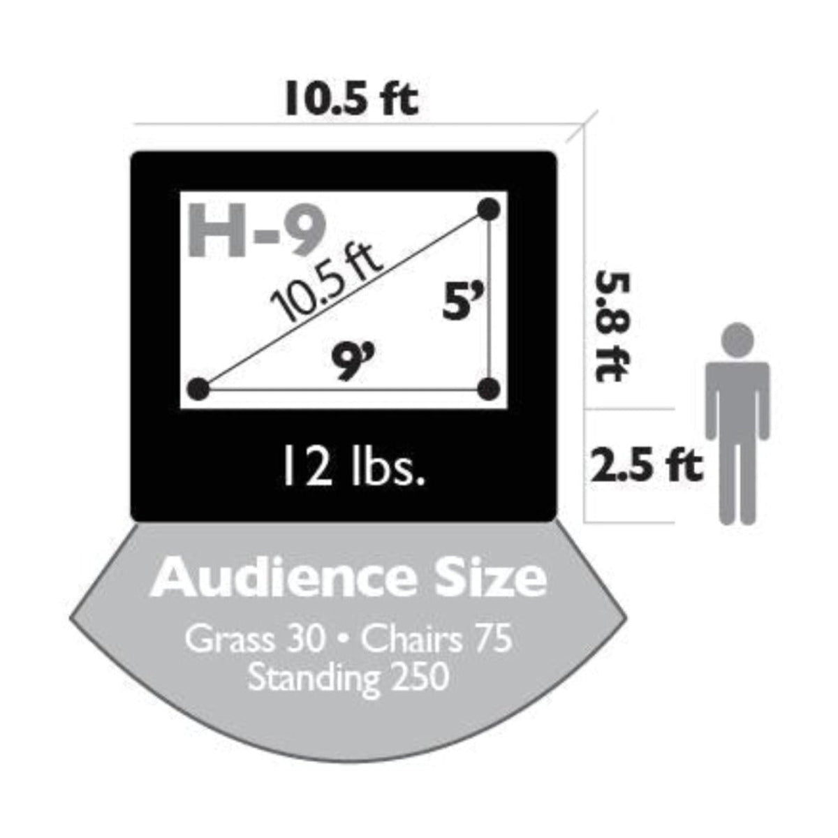 Open Air Cinema Home Outdoor Movie Screen Kit - H-9