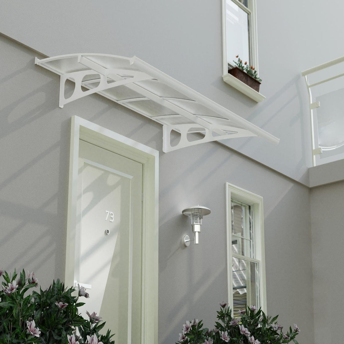 Palram - Canopia | Bordeaux Awning - White/Diffused Clear - 5 ft Wide - HG9561