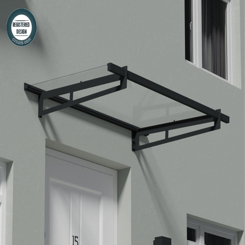 Palram - Canopia | Bremen Door Awning - Gray/Clear - HG9588