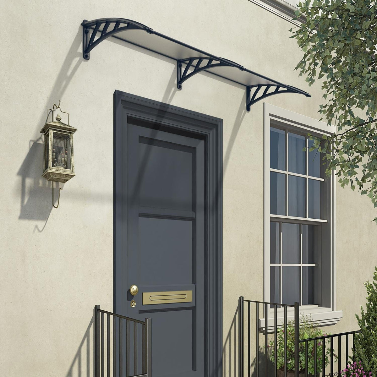 Palram - Canopia | Neo 2360 8x3 ft Awning - Gray/Clear - HG9567