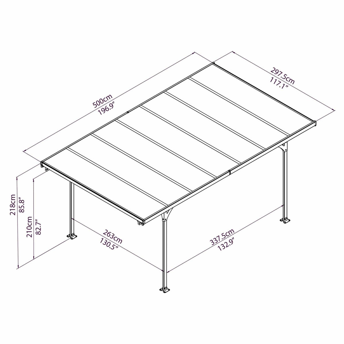 Palram - Canopia | 10x16 ft Verona Carport - HG9135