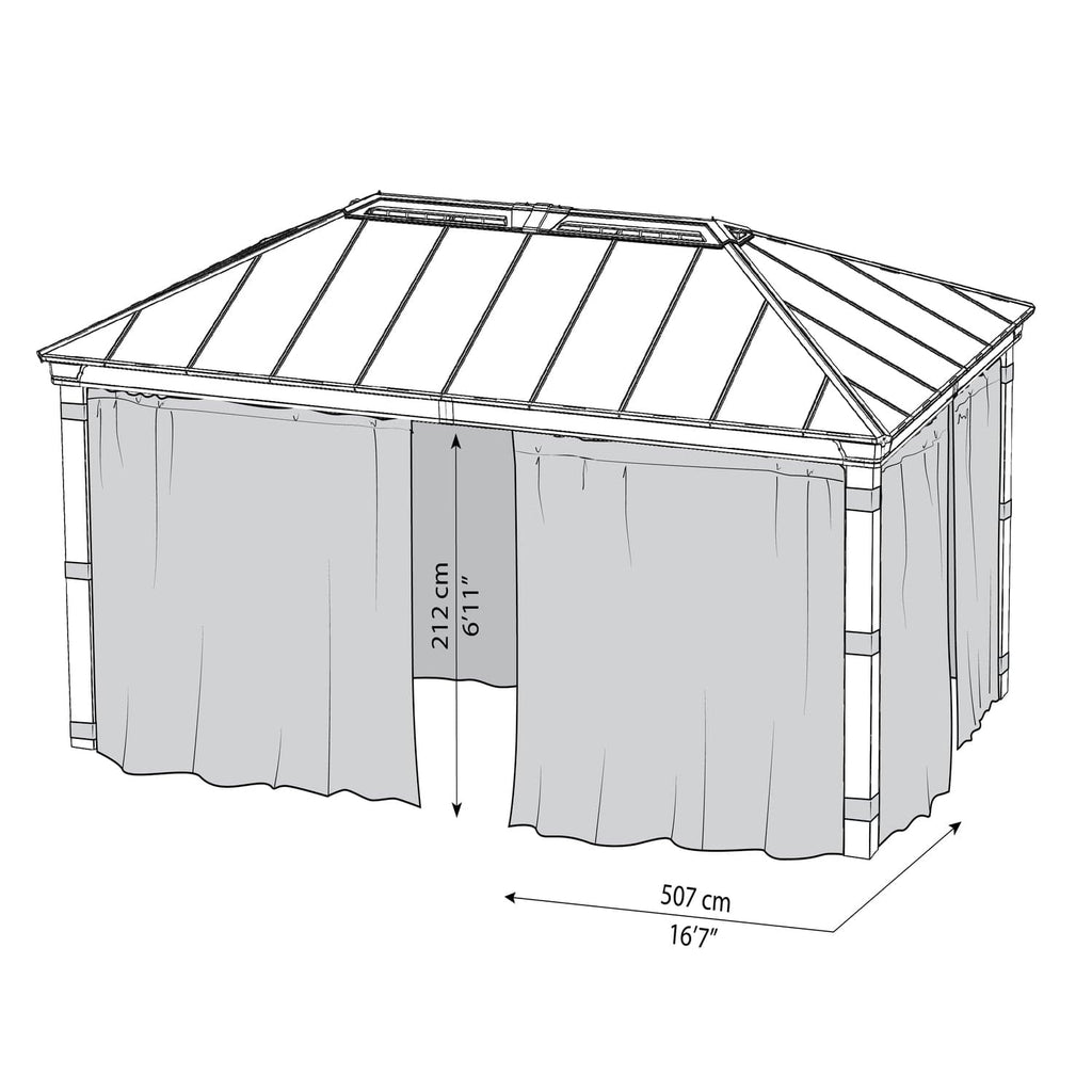 Palram - Canopia | Dallas 6100 12x20 ft Curtain Set - HG2007