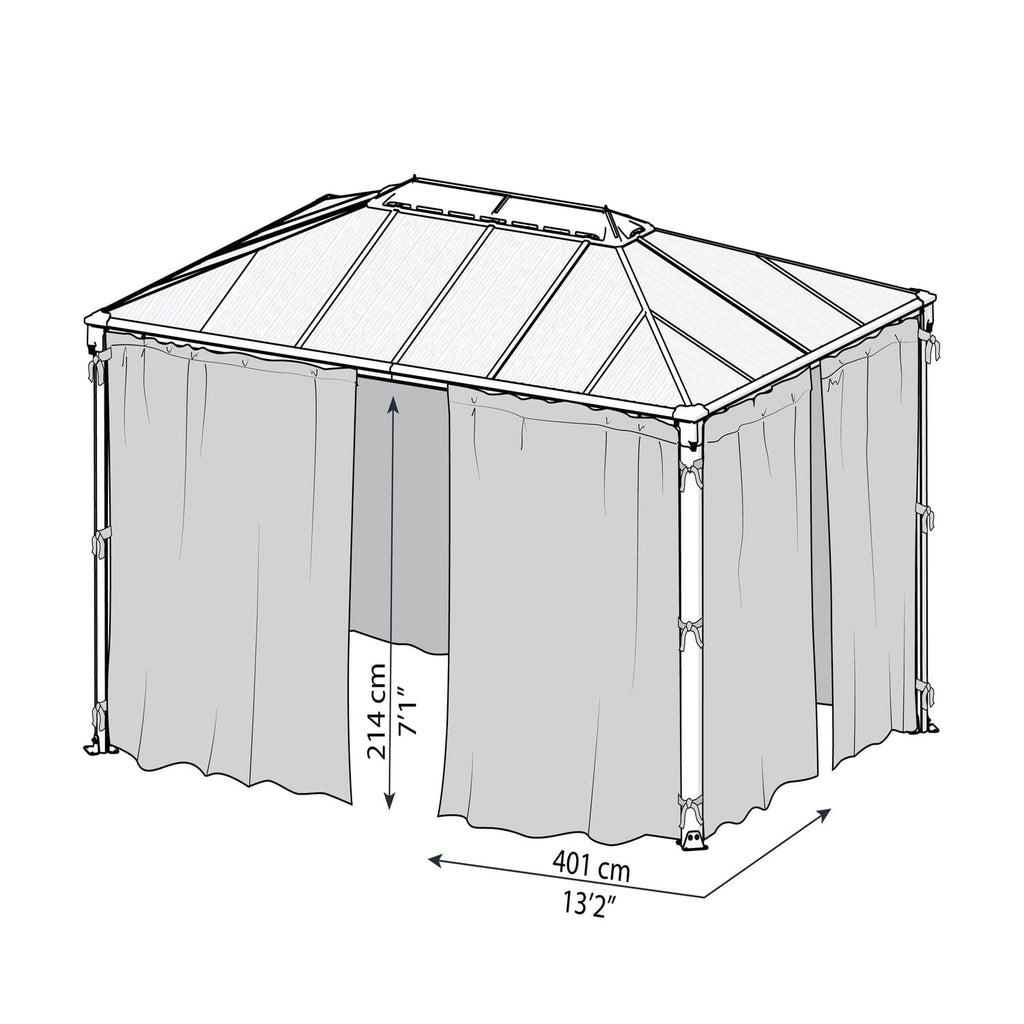 Palram - Canopia | Palermo 4300 Gazebo Netting set - 4 Piece - HG1064