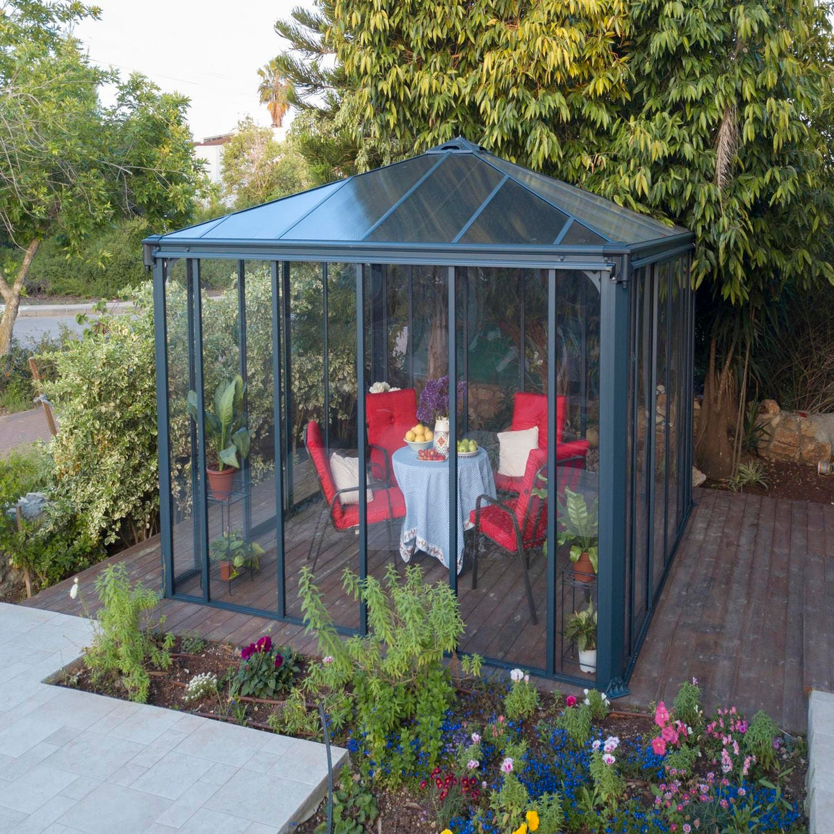Palram - Canopia | Ledro Enclosed Gazebo - Gray - HG9190