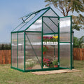 Palram - Canopia | Mythos Greenhouse Kit - 6 Ft Wide - Green With 4mm Twin-wall Polycarbonate Glazing - HG5005G