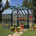 Palram - Canopia | Grand Gardener Greenhouse Kit - 8 Ft Wide - Green - 0.8mm Clear Polycarbonate Glazing - HG7208C