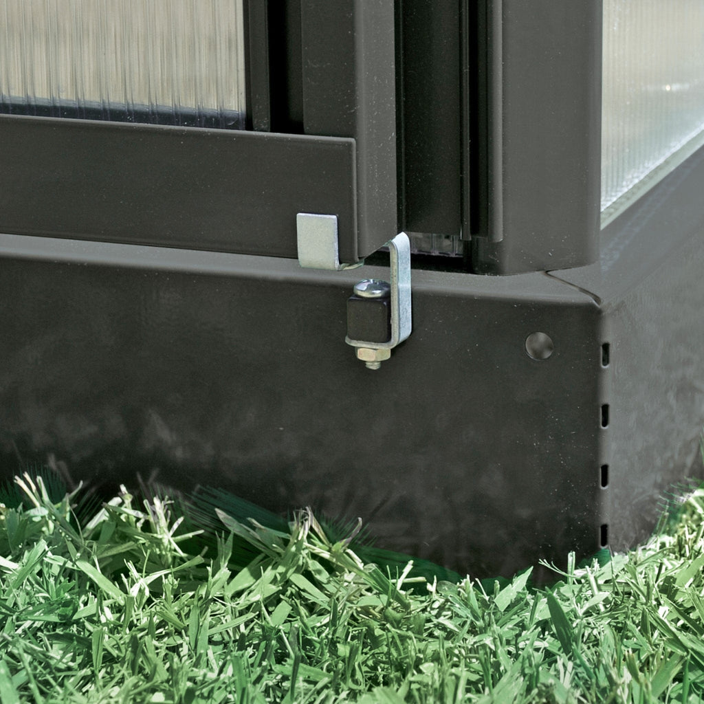 Palram - Canopia | 12x10 Ft Chalet Greenhouse Kit - Gray With 0.8mm Polycarbonate Glazing - HG5400
