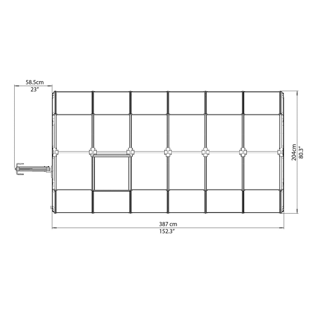 Palram - Canopia | EcoGrow Greenhouse Kit - 6 Ft Wide - Green With 6mm Twin-wall Polycarbonate Glazing - HG7006