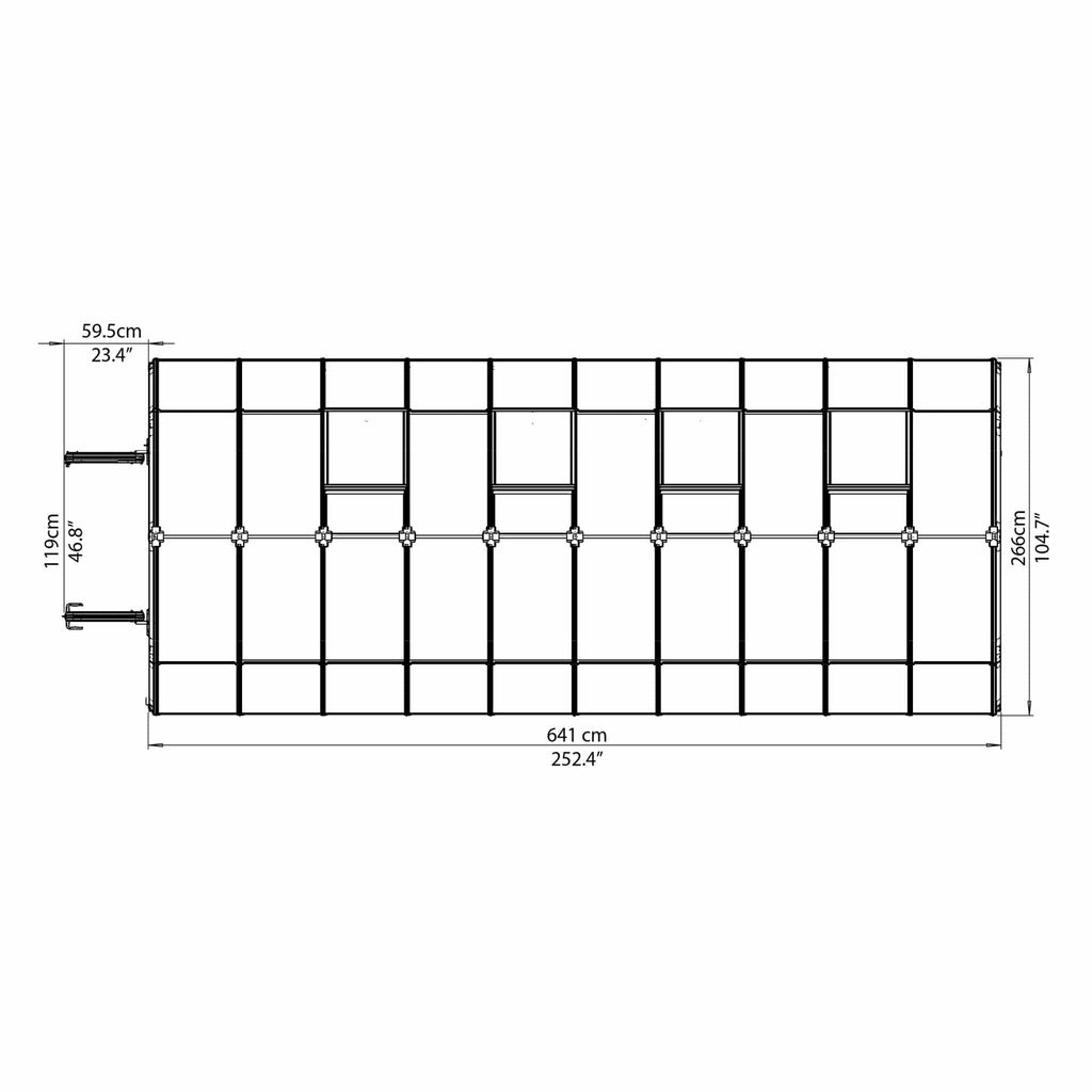Palram - Canopia | Hobby Gardener Greenhouse Kit - 8 Ft Wide - Green With 6mm Twin-wall Polycarbonate Glazing - HG7108
